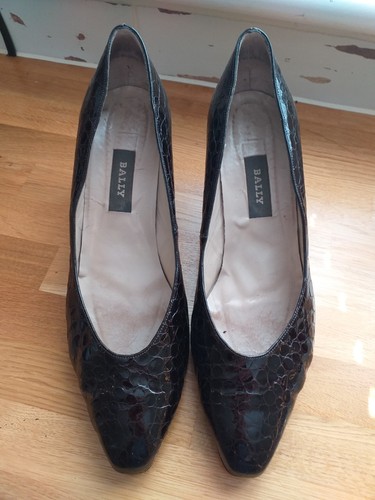 Vintage bally aubergine retile - aubergine,