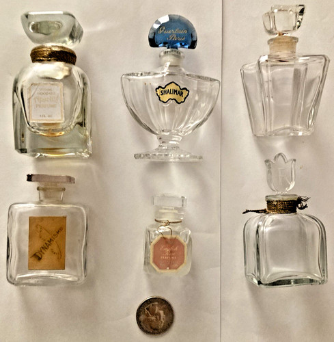 Lot vintage empty perfume - of, 6