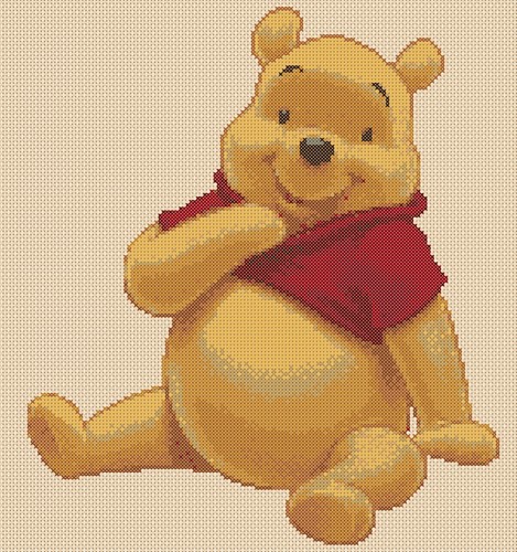 Winnie pooh cross - cross, stitch