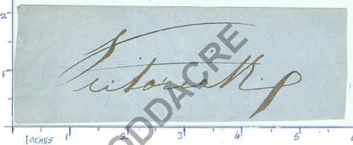 Queen victoria signature cut - queen,