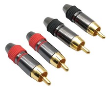 4-Pack RCA No-Solder Phono