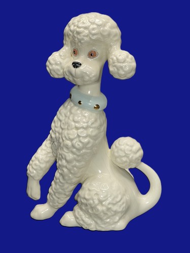 Vintage ceramic poodle - ceramic,