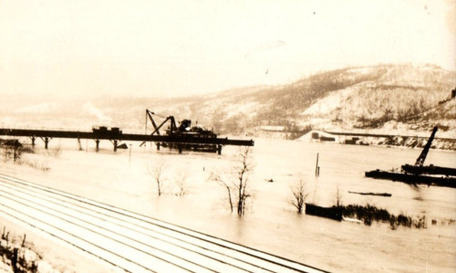 C1910 railroad bridge flood - c1910,