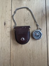 Vintage Nike Pocket Watch In Original Leather Case With Silver Chain