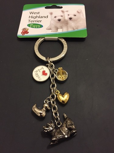Brand new dog keyring west - dog,