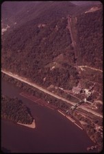 1973 - Herewood Mine Dock Coal Barges Kanawha West Virginia USA