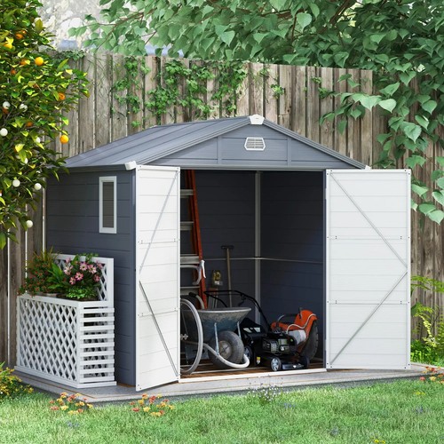 Garden shed plastic wall 8x6ft - garden,