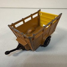 Vintage Wood Grain Hay Trailer Majorette Diecast