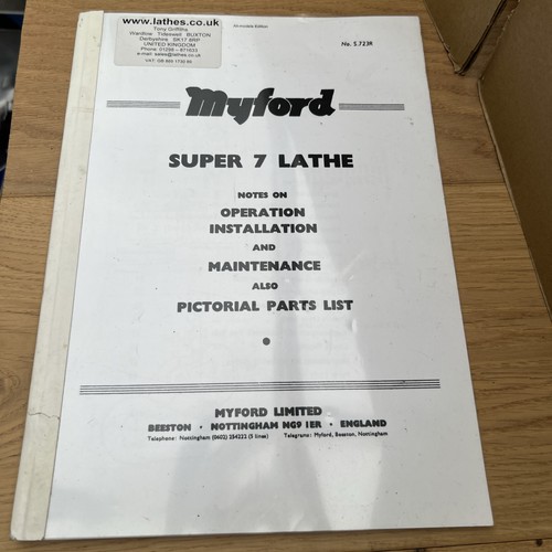 Myford super lathe - super,