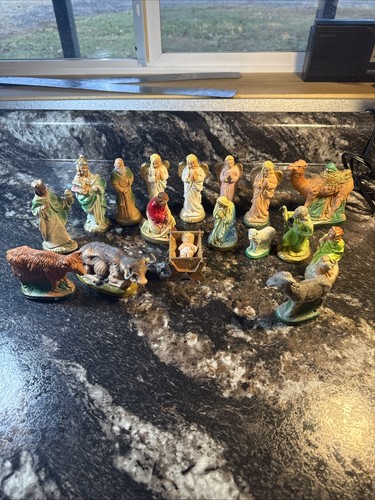 Vintage nativity figures large - vintage,