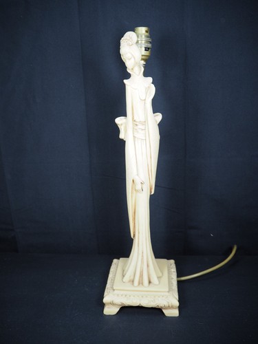 Faux ivory figurine lamp