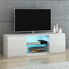Modern TV Unit Cabinet Stand 120cm High Gloss Doors with RGB LED Living Room