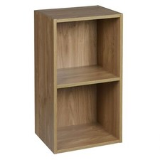 1/2/3/4 Tier Wooden Bookcase CD DVD Game Books Storage Rack Wood Shelf Cube Oak
