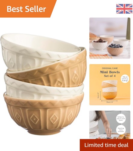 Beige stoneware bowls set - stoneware, 4