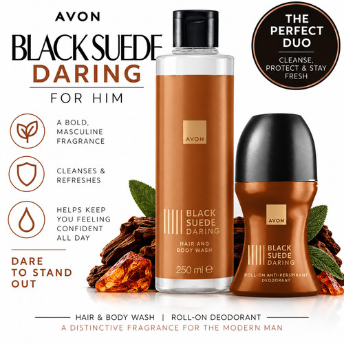 Avon black suede daring - suede,