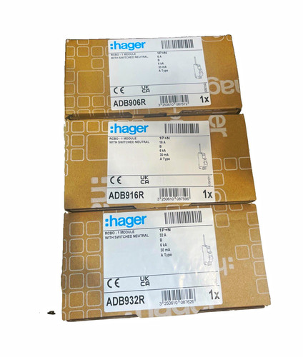 15x hager rcbo - rcbo, adb906r