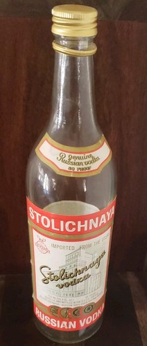 Stolichnaya vodka bottle - stolichnaya,