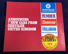 CHRYSLER RANGE BRCHURE, HUMBER