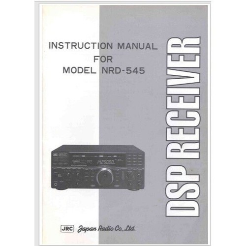 Jrc nrd 545 instruction - jrc, manual