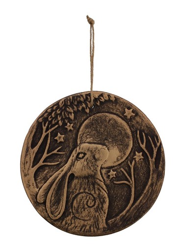 Terracotta ornament moon - terracotta,