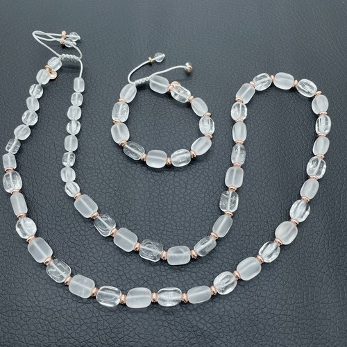 Chunky rock crystal - chunky, beaded