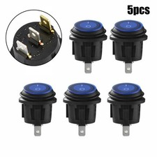 5 x Round Switch with Blue LED