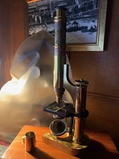 Antique Brass Microscope by R