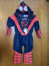 NWT Marvel Venom Spiderman Fleece Hooded Jumpsuit One Piece 18-24 Months Old