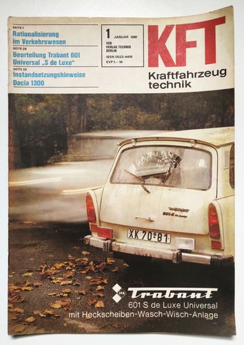Magazine kft trabant 601 - kft, 1