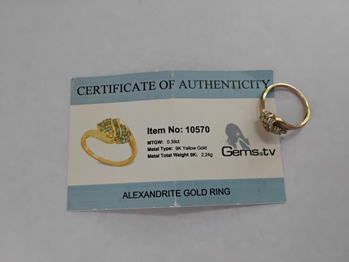 Genuine gems 9ct yellow - genuine,