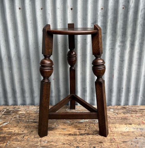 Vintage oak legged lamp - oak,
