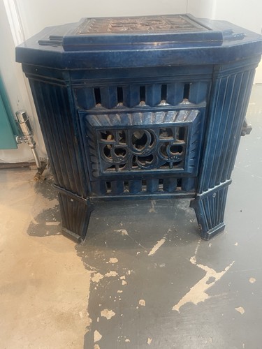 French blue enamel wood - french,
