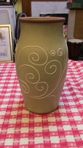 Large denby ferndale vase - vase, 30cm