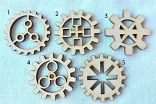 5cm MDF Steampunk Cogs Wooden Decoration Card Making Crafting Laser cut Gift