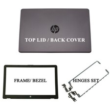 For HP 250 G6 255 G6 TPN-C129 TPN-C130 Smoke Grey LCD Back Cover +Frame + Hinges