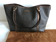 Gucci GG Plus Monogram Signature Joy Leather Tote Bag in Metallic Brown