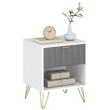 HOMCOM Bedside Drawers Modern