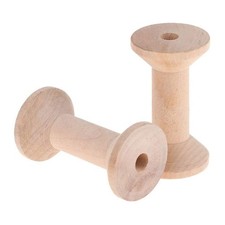24Pcs Wooden Empty Thread