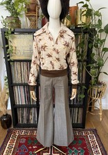 Vintage 1970s Brown Flared