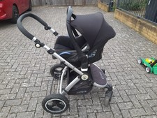 iSafe System Trio Travel System Pram Grey with Carseat and Adapters 
