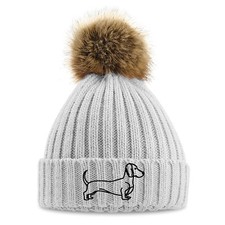 Dachshund Embroidered Faux Fur