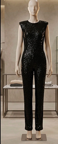 Zara black sequin jumpsuit - zara,