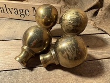 Set of 4 Vintage Solid Brass