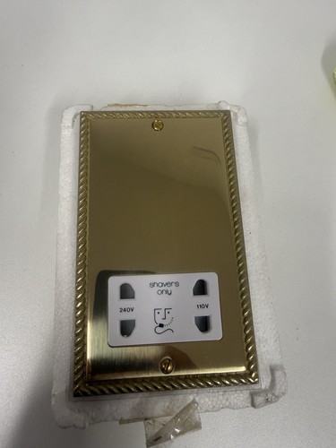 Georgian brass shaver socket - georgian,