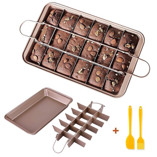 Brownie tray with dividers - brownie, 18