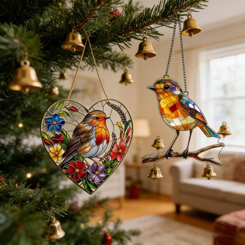 2pcs set handcrafted - 2pcs, robin
