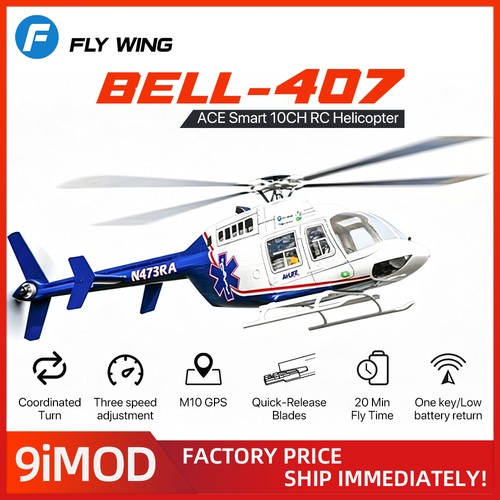 Fly wing bell 407 helicopter - bell-407,