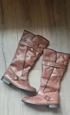 brown faux leather knee-high