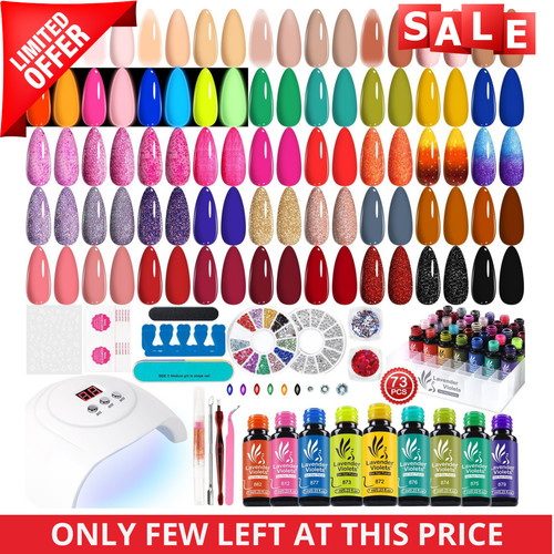 Gel nail polish kit with - kit, led