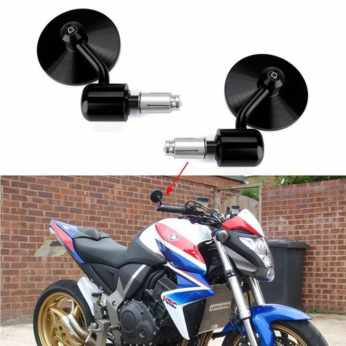Black motorcycle rearview - black,